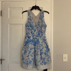 Erin Featherston floral dress with cross back